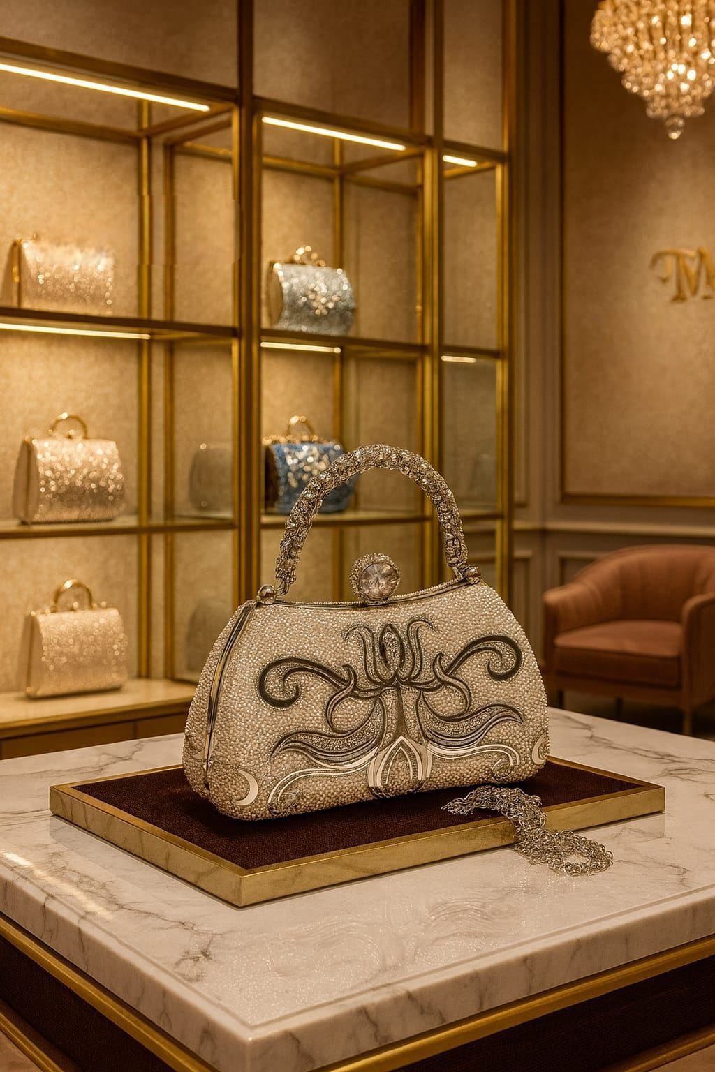 Lotus Bloom Heritage Crystal Clutch