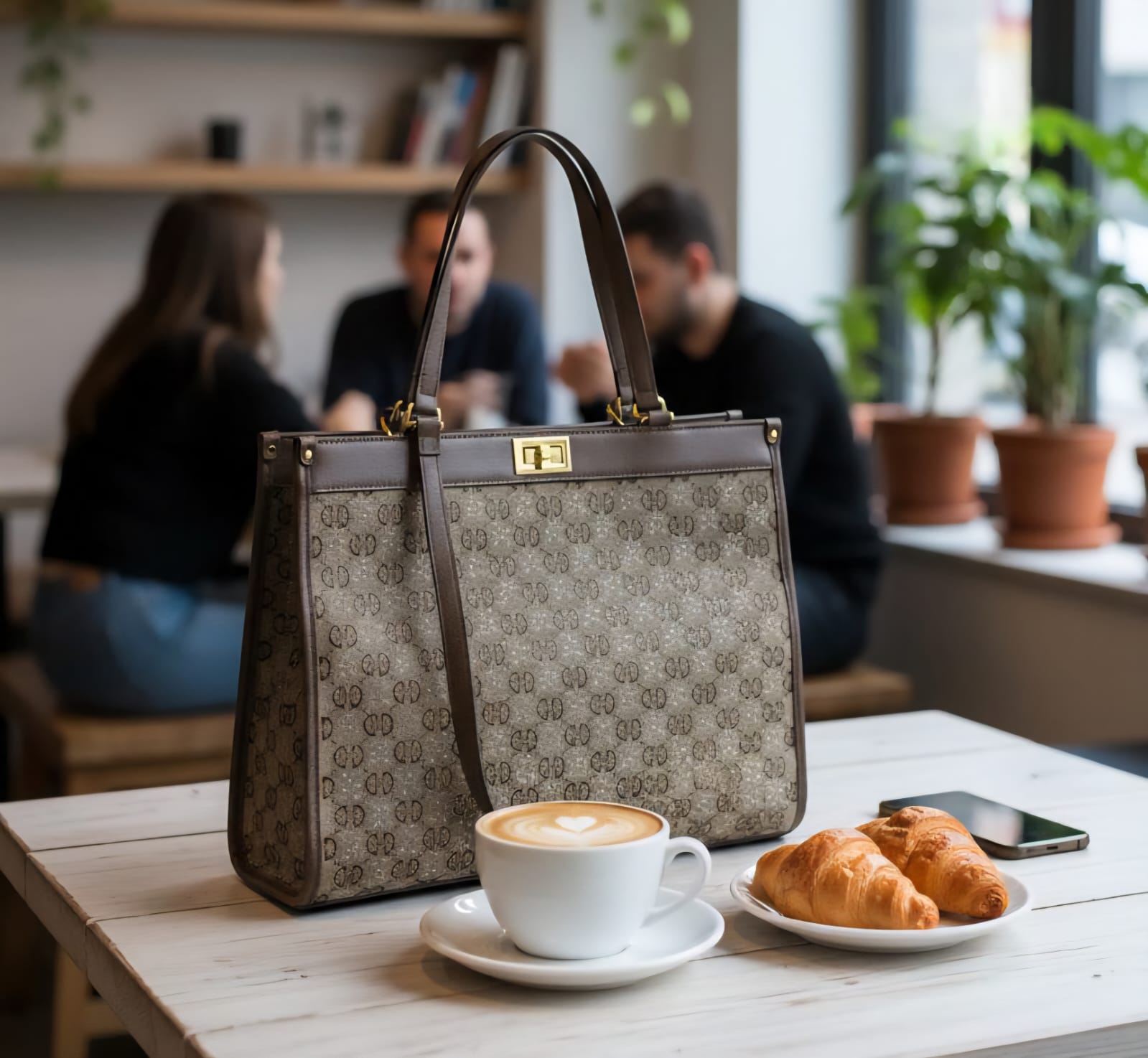 The Vintage-Inspired Logo Shoulder Bag