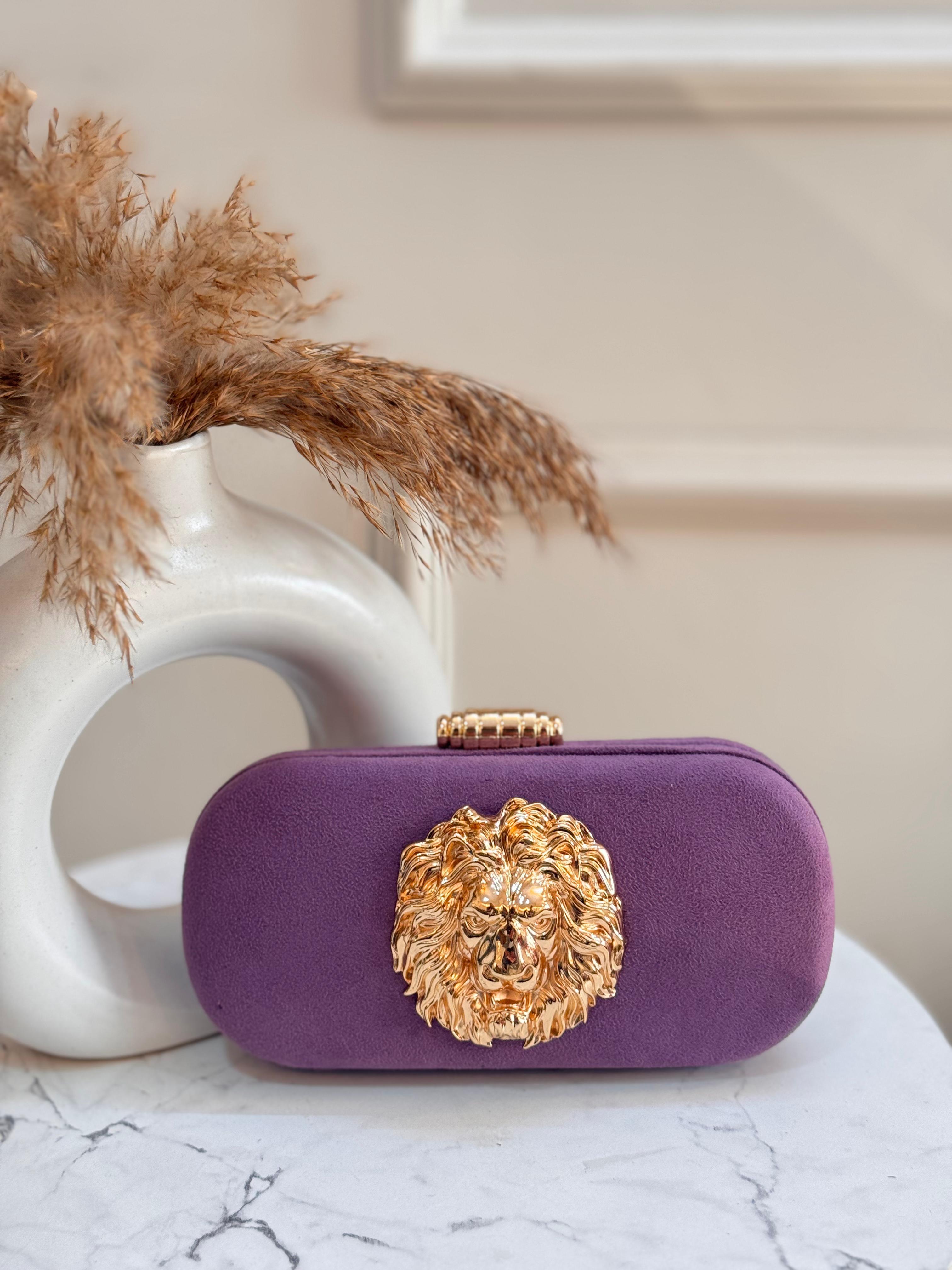 Lionheart Suede Clutch