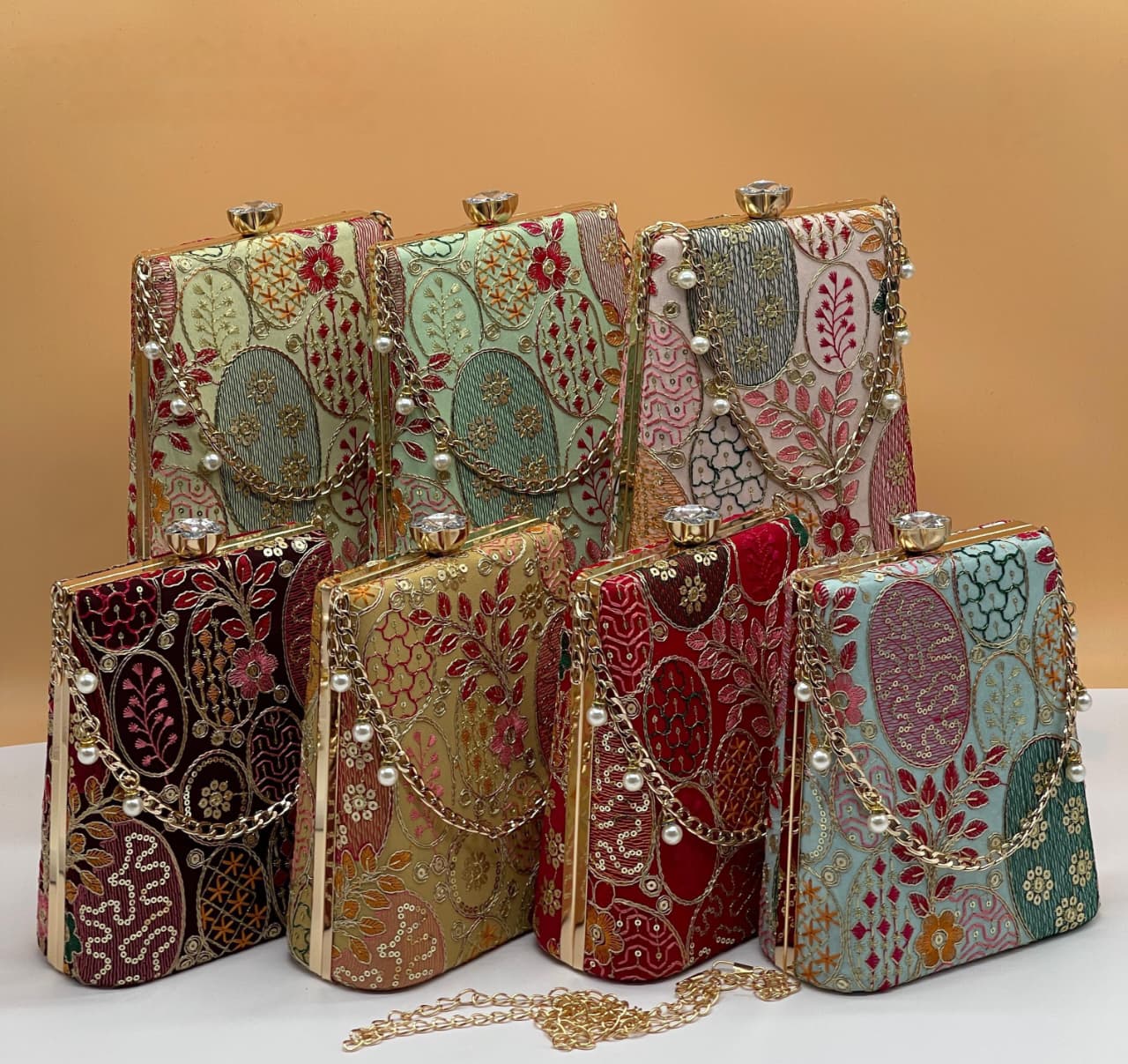 Sareena Embroidered Box Clutch Collection