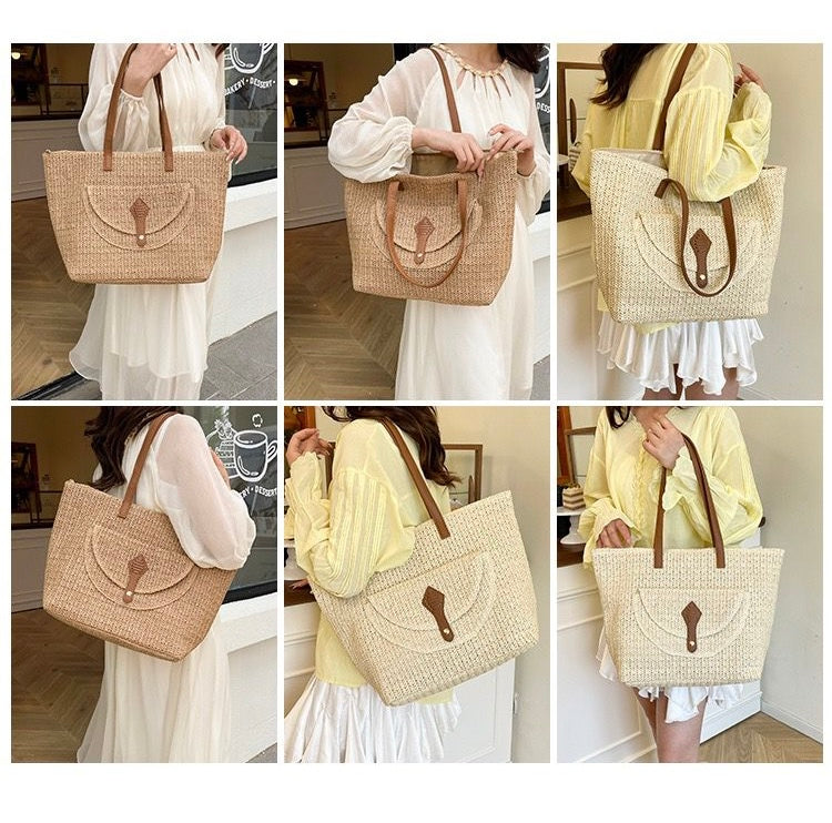 Straw Tote Handbag