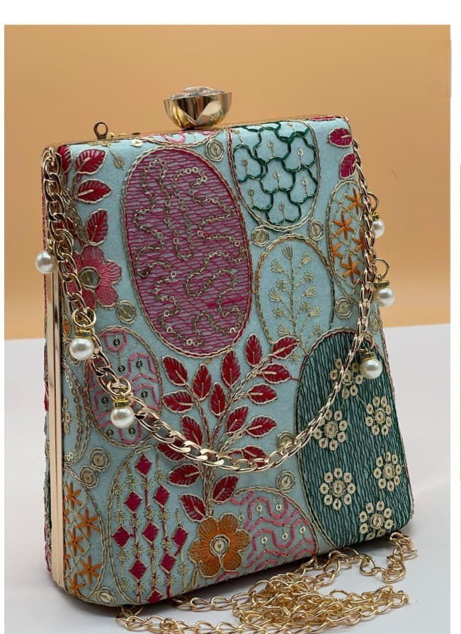 Sareena Embroidered Box Clutch Collection