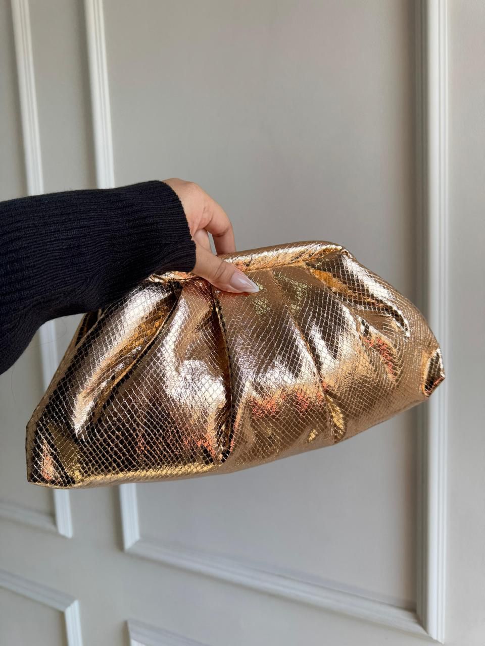 Metallic Sling Cloud Bag
