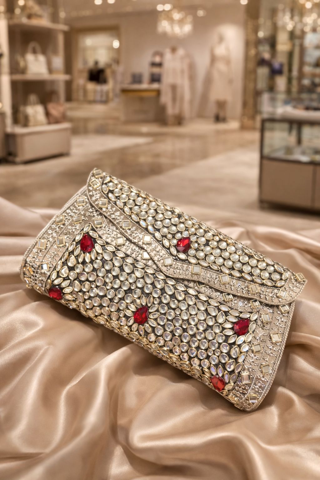 The Empress Kundan Embellished Envelope Clutch
