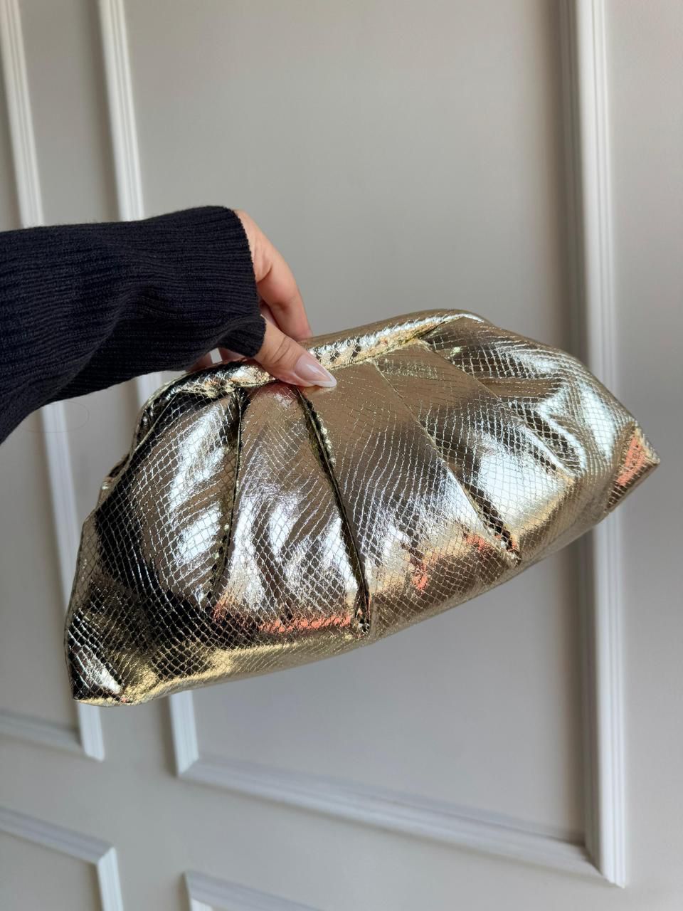Metallic Sling Cloud Bag