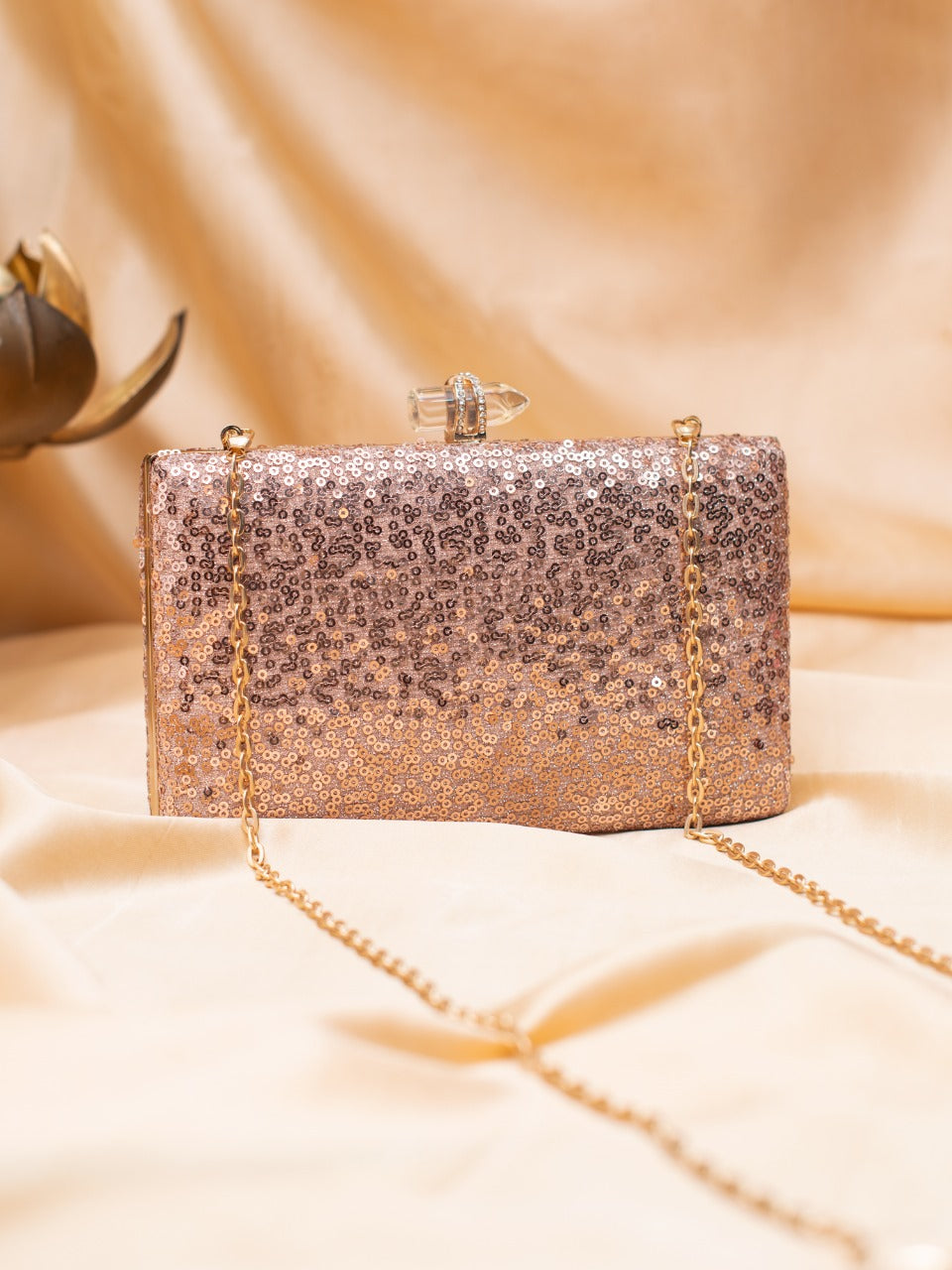 Champagne Shimmer Clutch