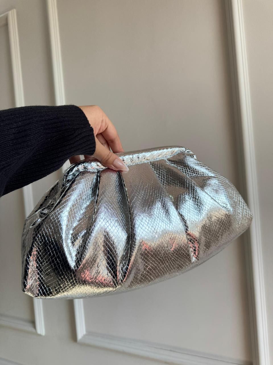 Metallic Sling Cloud Bag