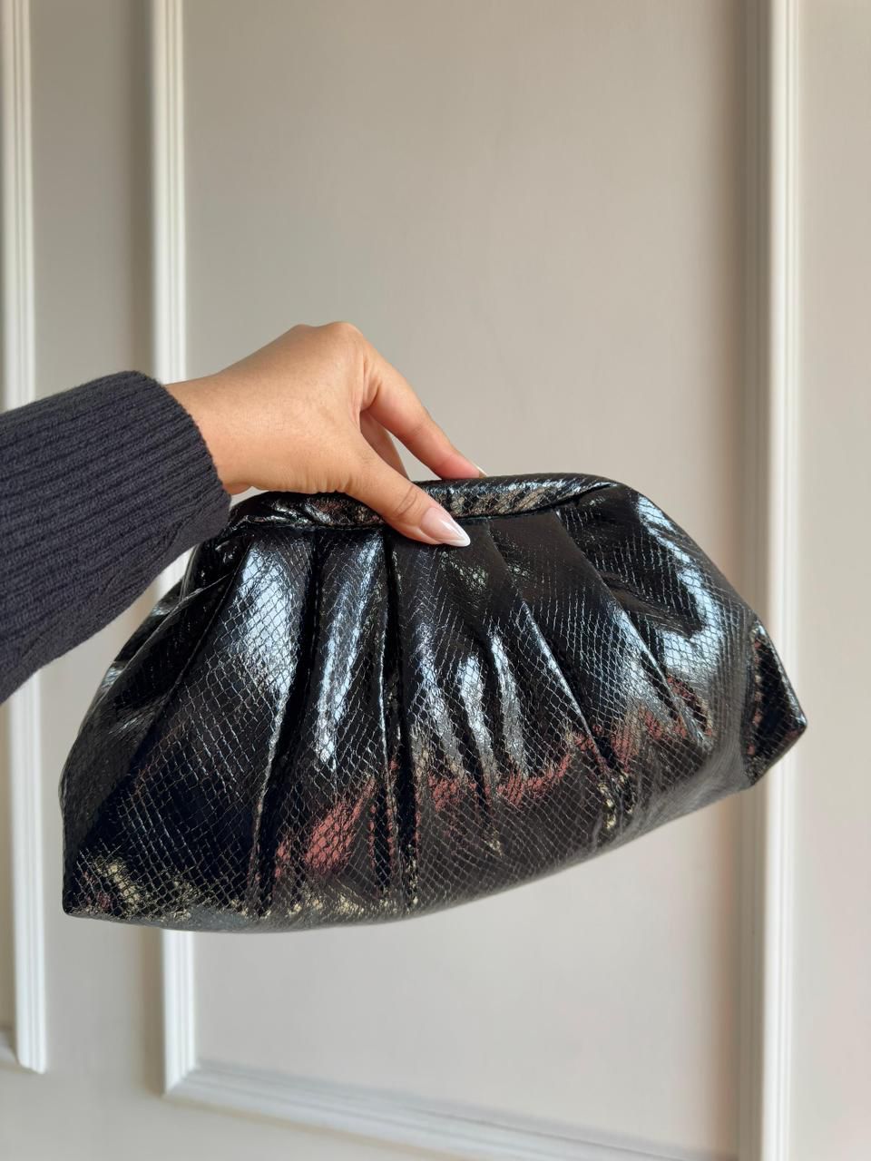 Metallic Sling Cloud Bag