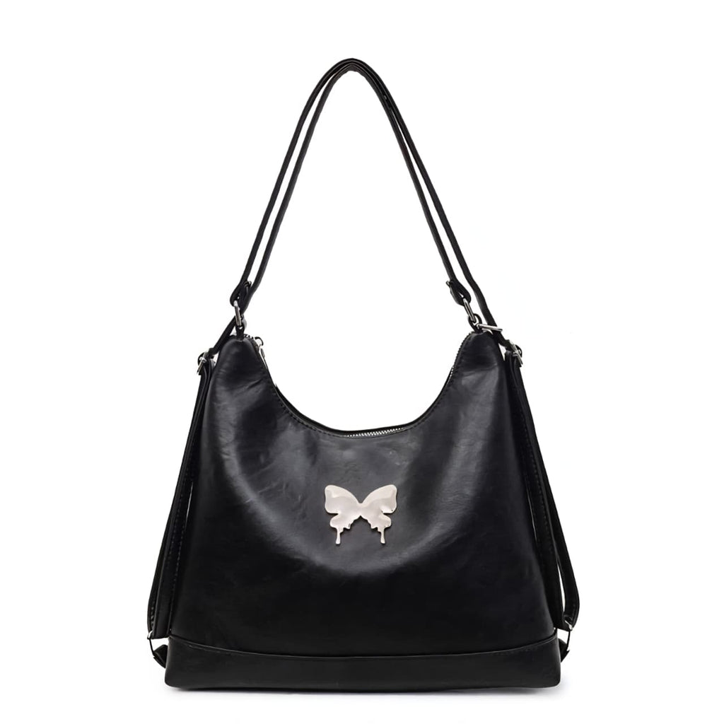 Monarch Butterfly Accent Hobo Bag