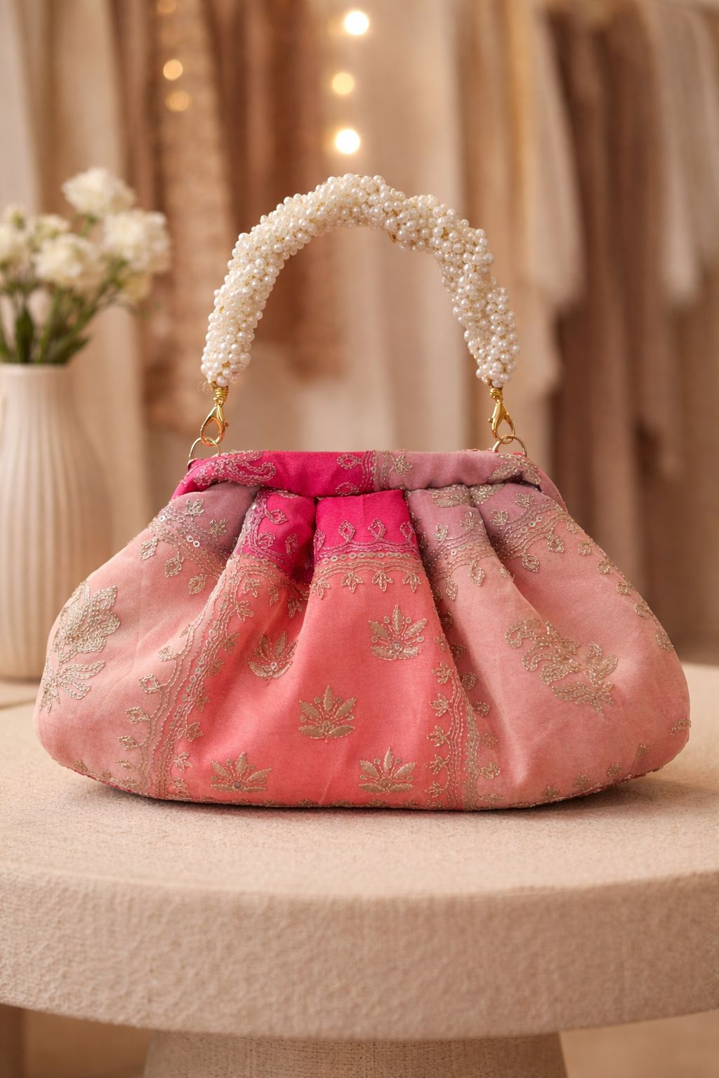 Regal Aura Organza Zari Potli Bag