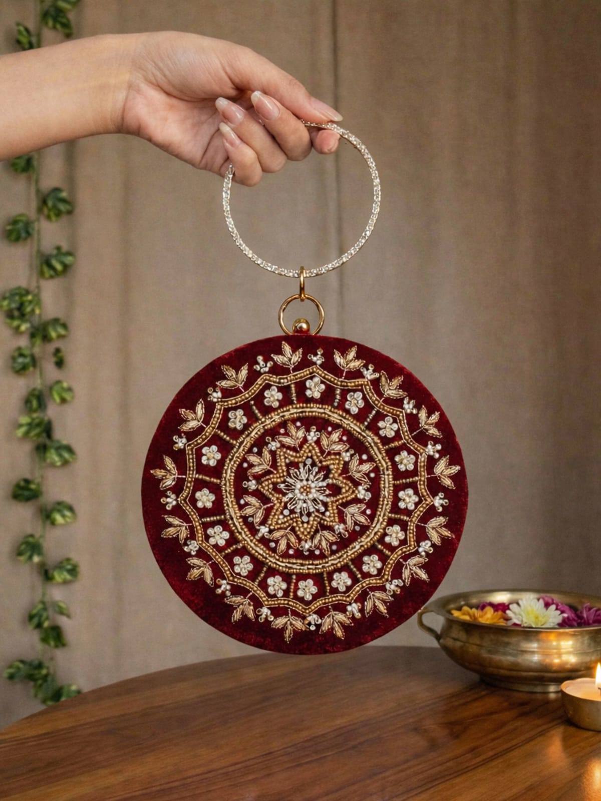 Shahi Mandala Velvet Clutch