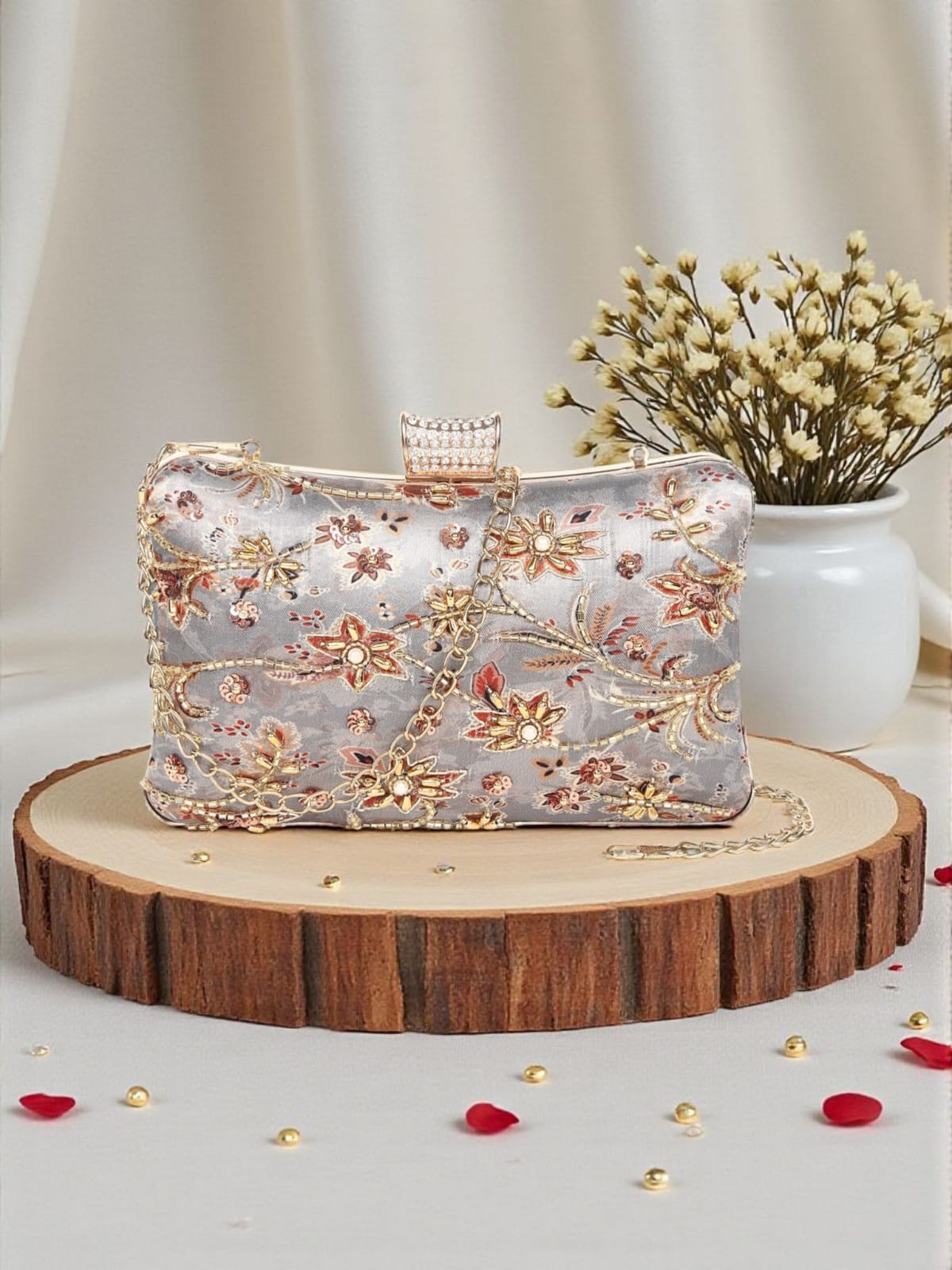 Sterling Bloom Clutch