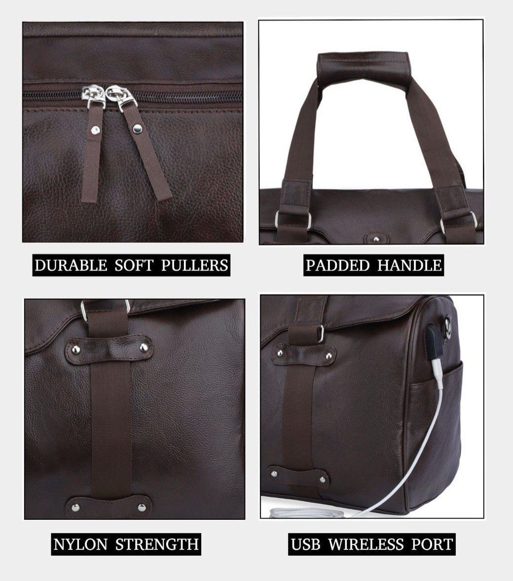 All Tech Travel Duffle Bag with USB wireless Mobile Charging Port