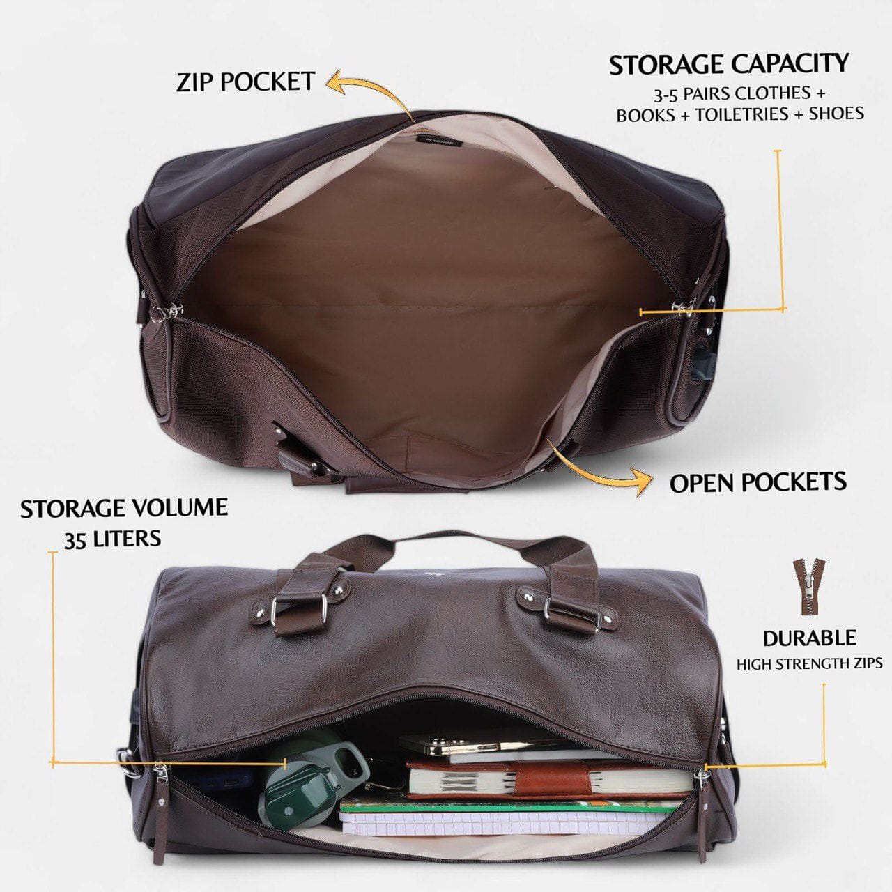 All Tech Travel Duffle Bag with USB wireless Mobile Charging Port