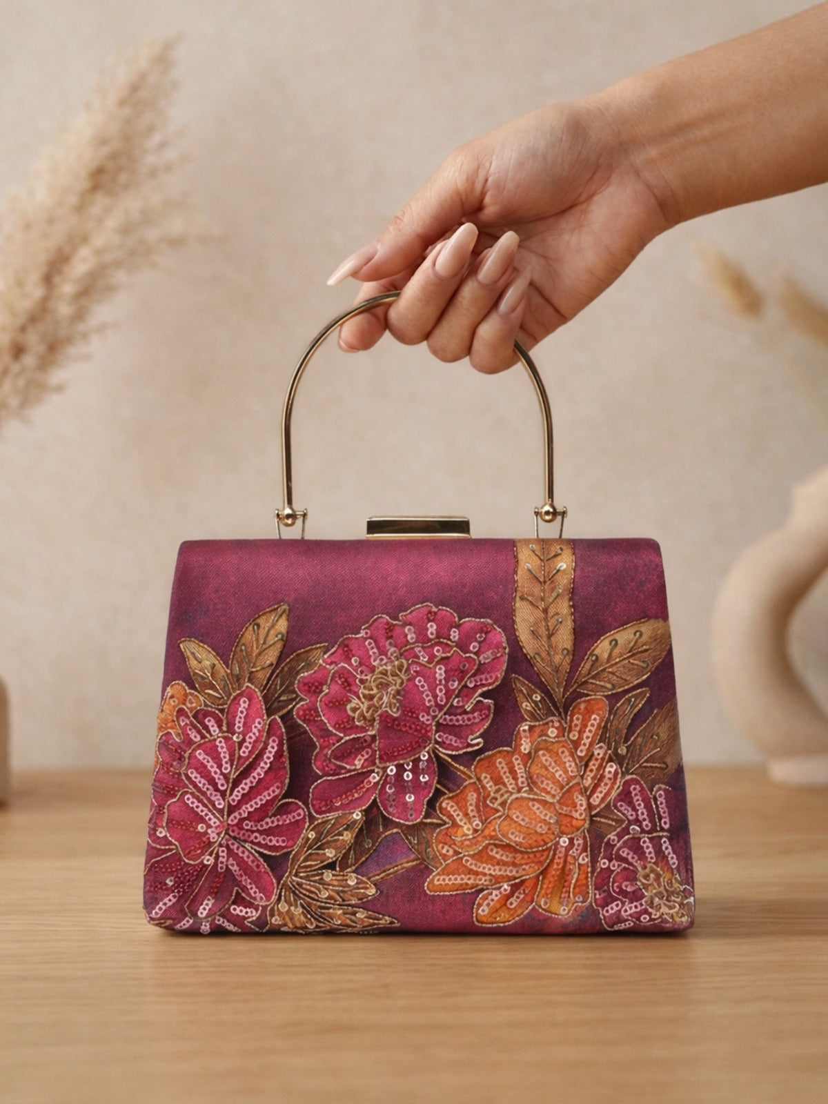 Midnight Plum Clutch