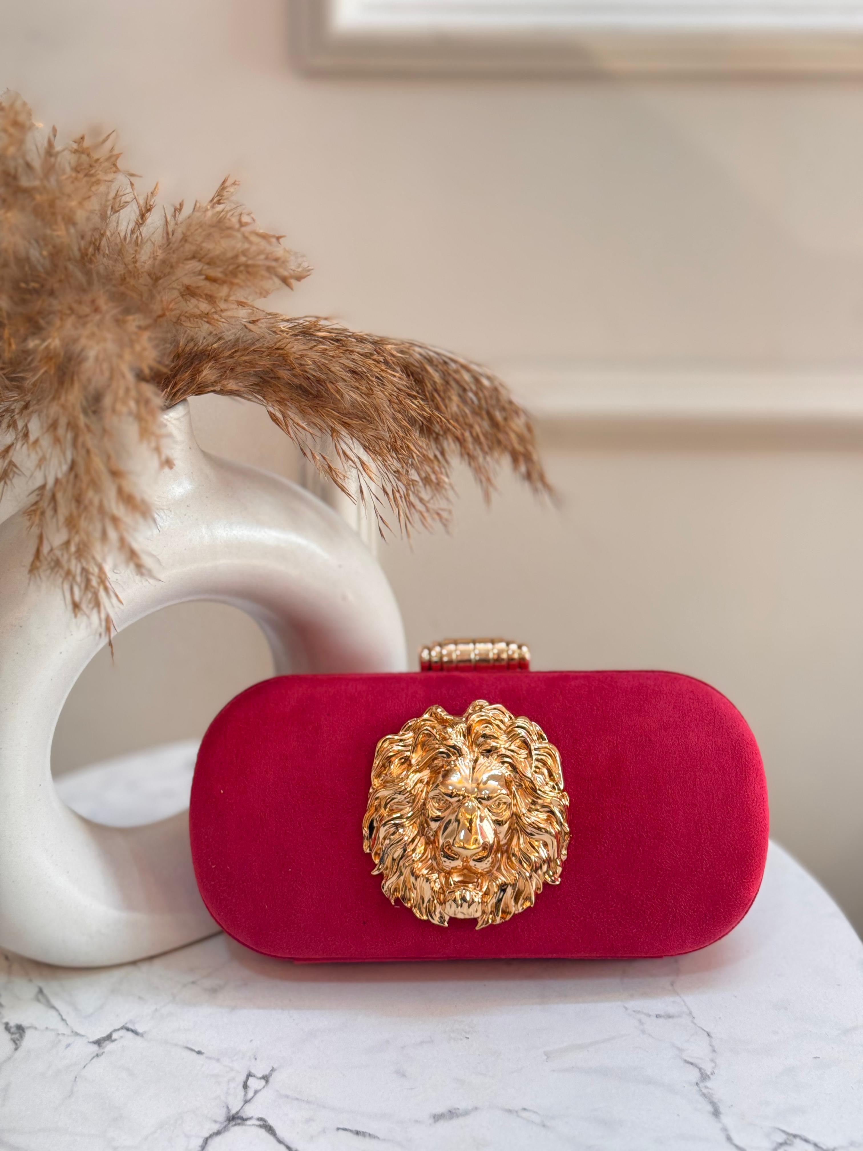 Lionheart Suede Clutch