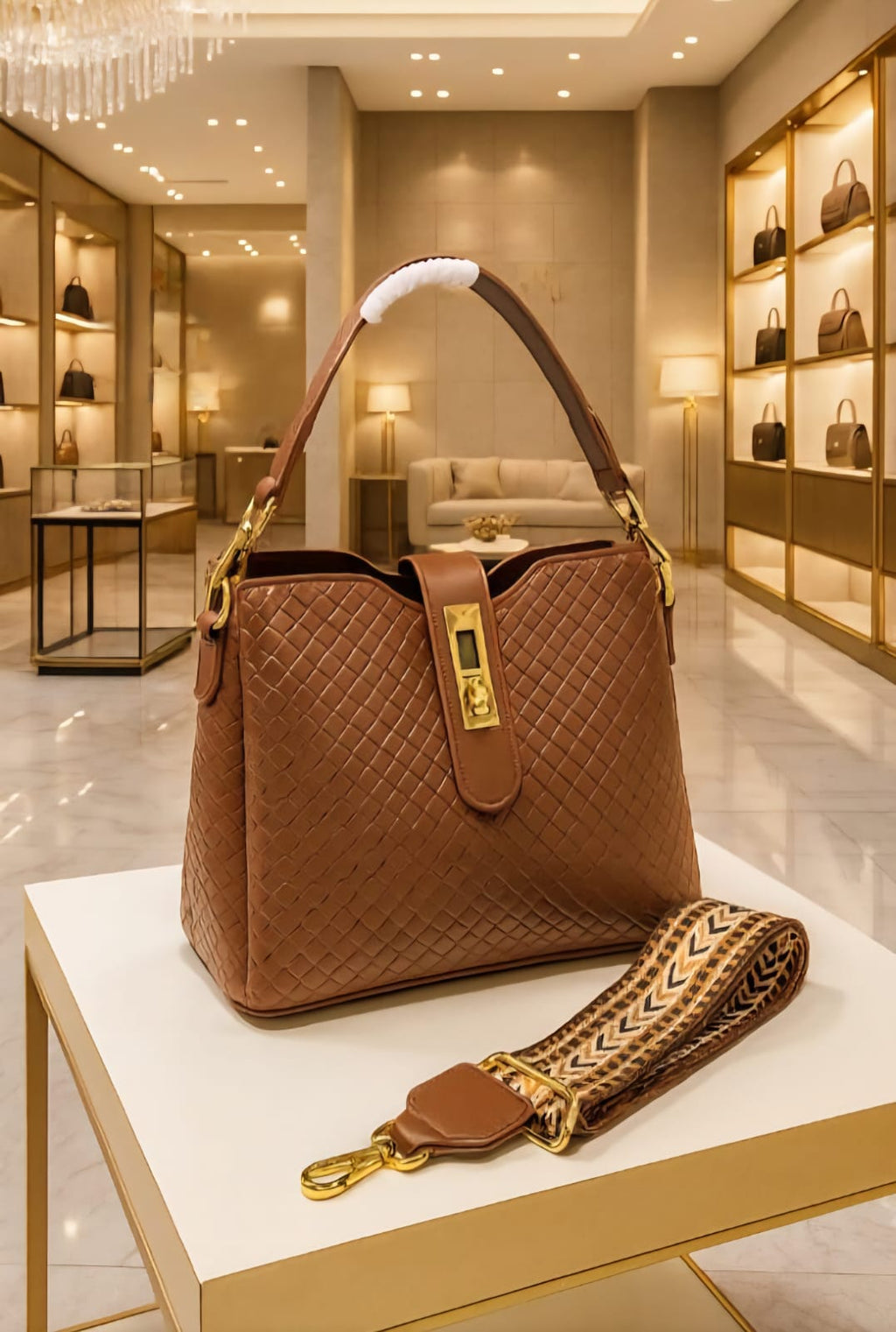 Artisan Woven Shoulder Bag