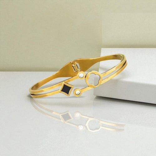 The Fortuna Clover Cuff Bracelet