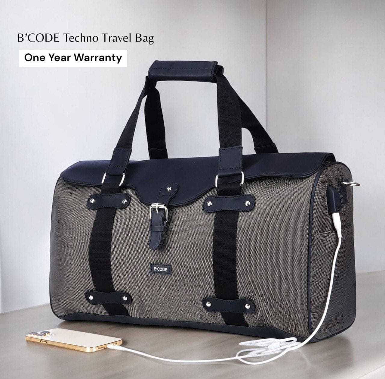 Techno Travel Duffle Bag with USB charging port