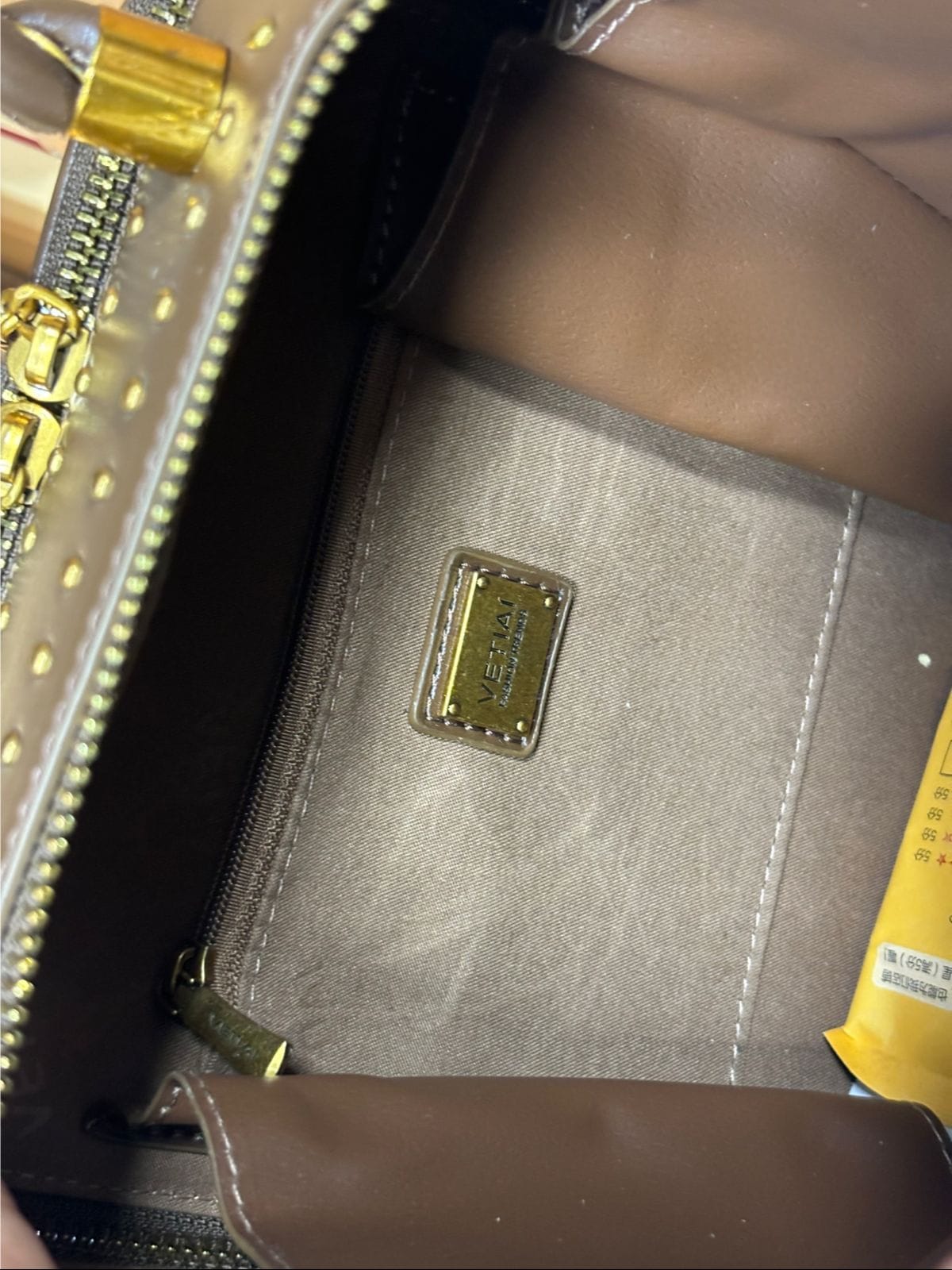 Designer Square Handbag for Women – Luxury Brown Printed Top Handle Bag with Sling Strap