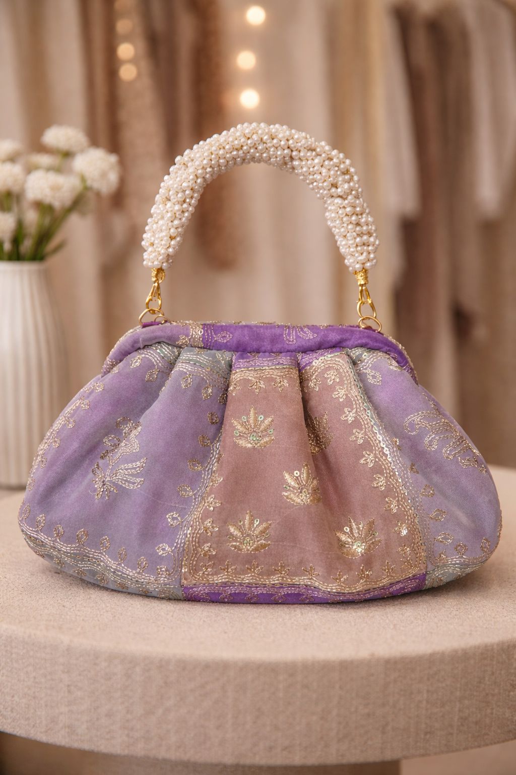 Regal Aura Organza Zari Potli Bag