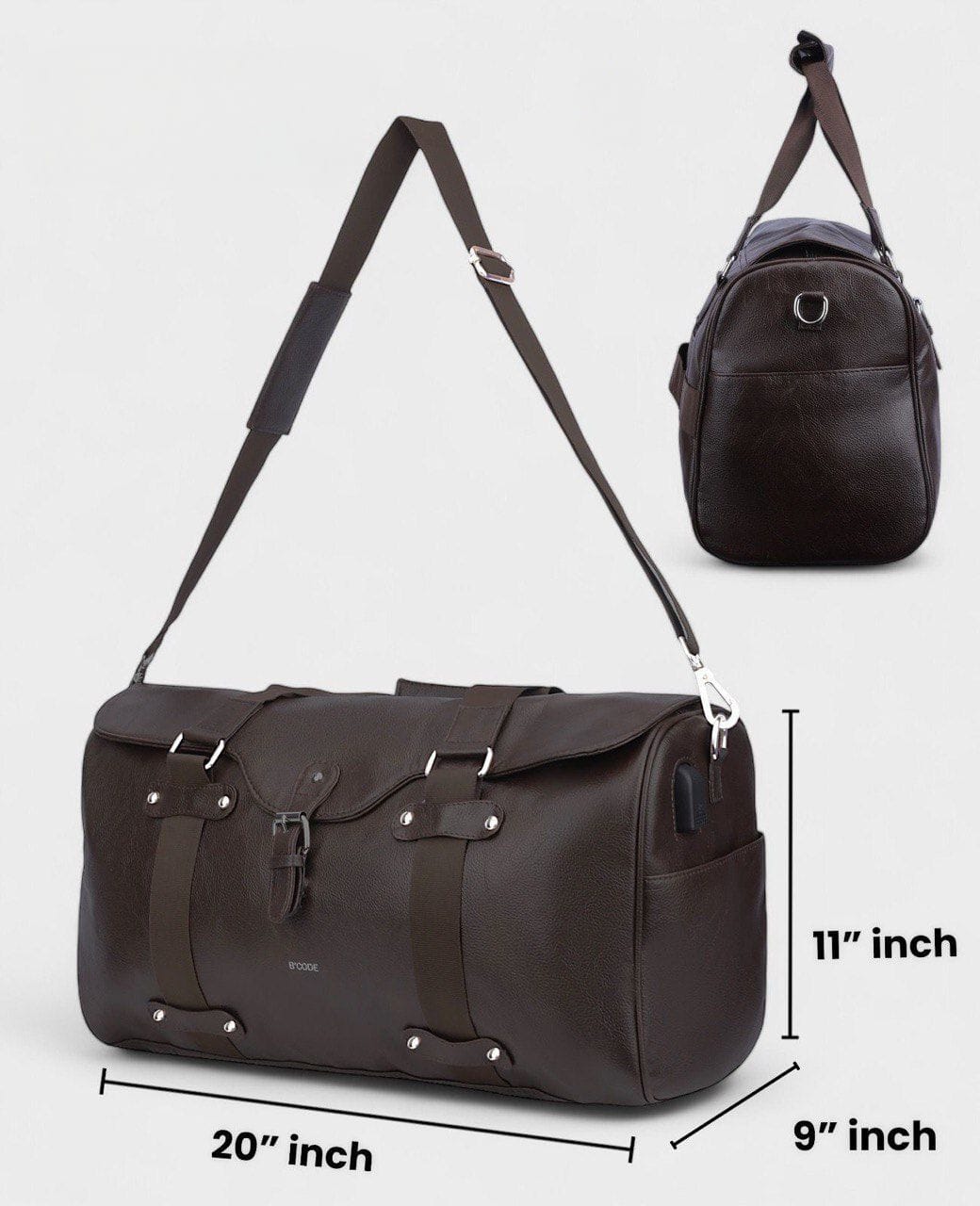 All Tech Travel Duffle Bag with USB wireless Mobile Charging Port