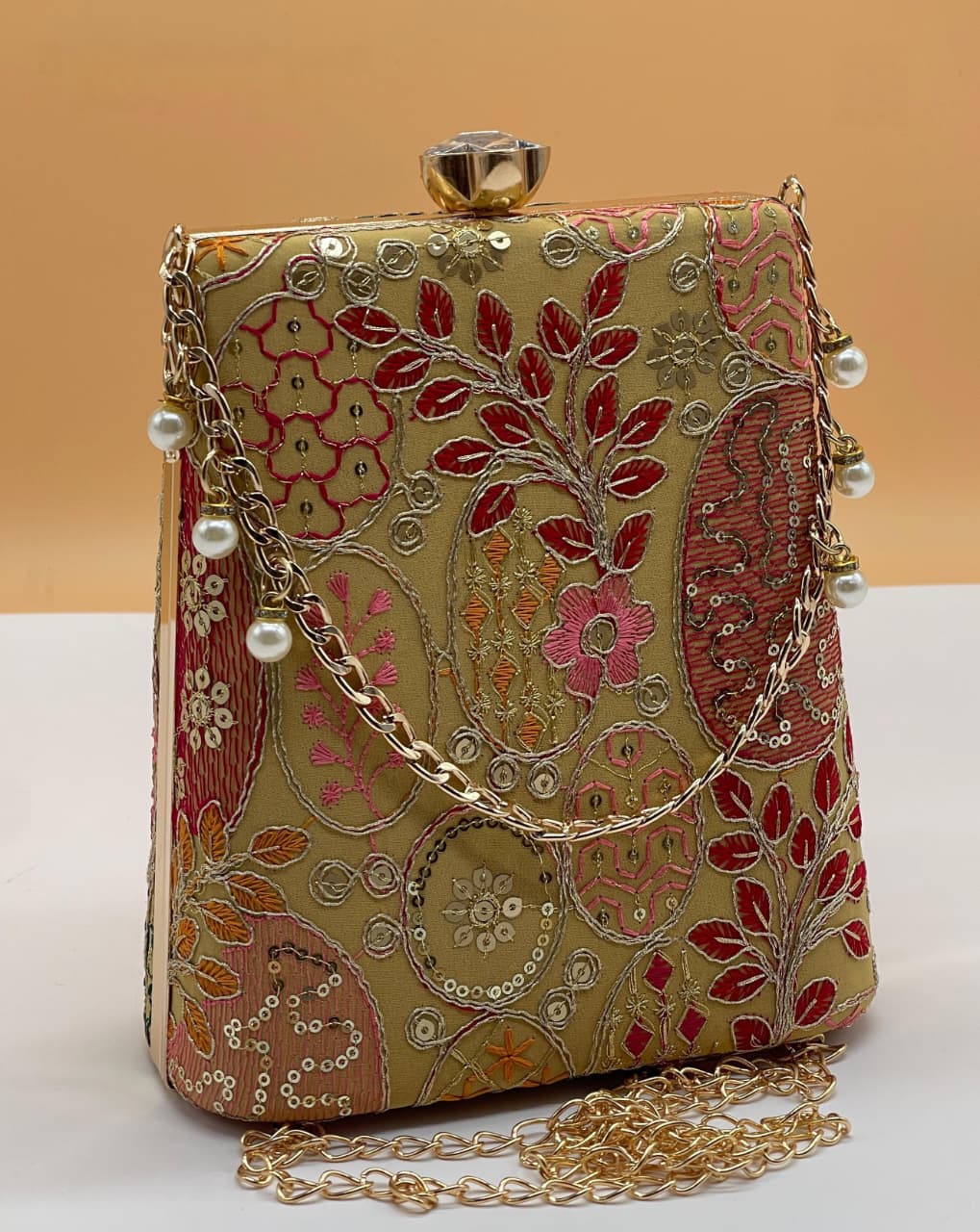 Sareena Embroidered Box Clutch Collection