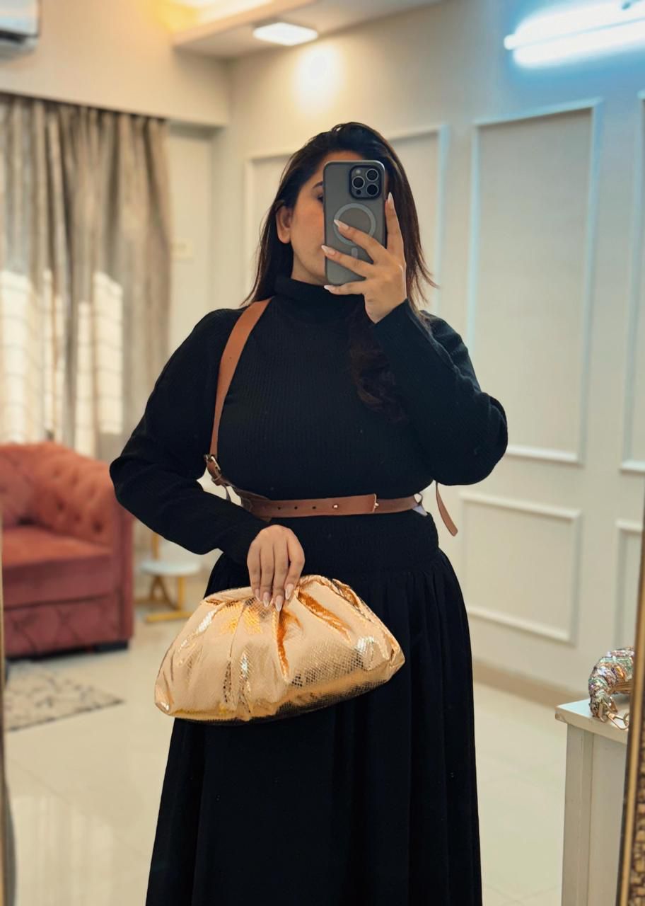 Metallic Sling Cloud Bag