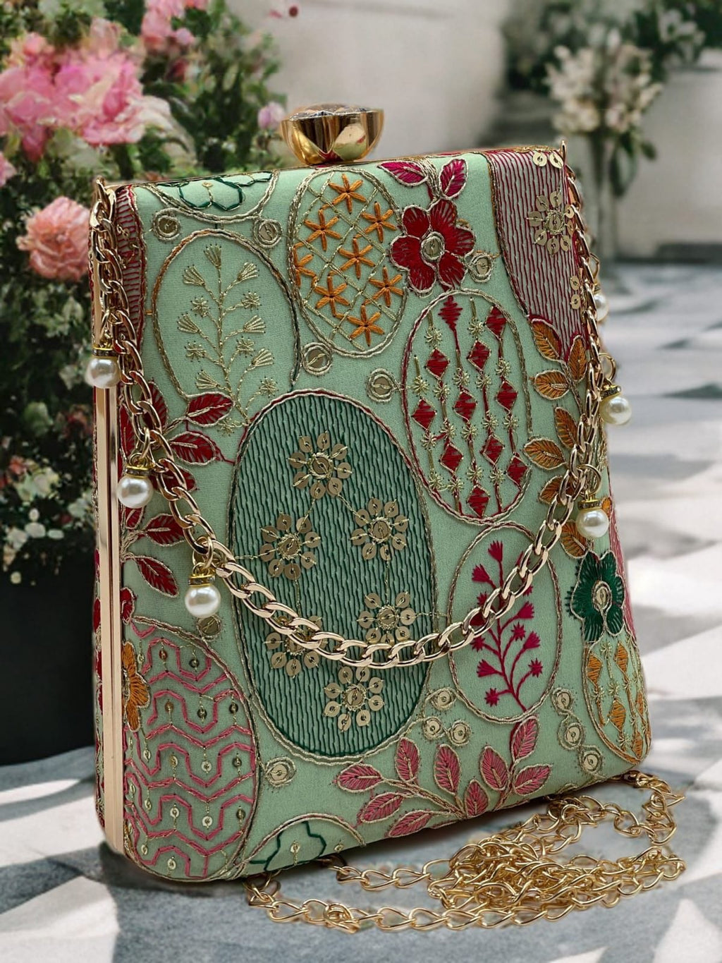 Sareena Embroidered Box Clutch Collection