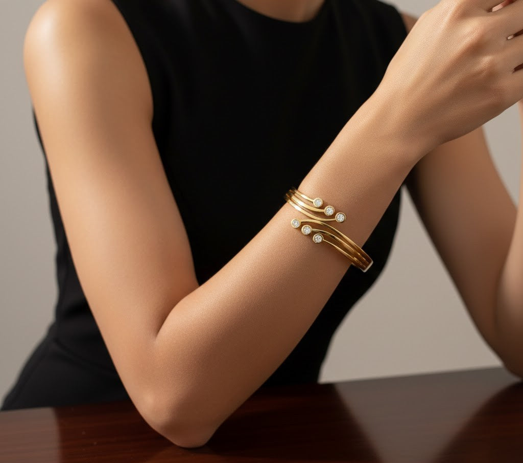 Celestial Wave Cuff Bracelet