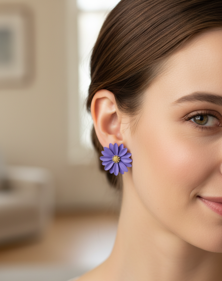 Lila Stud Earring