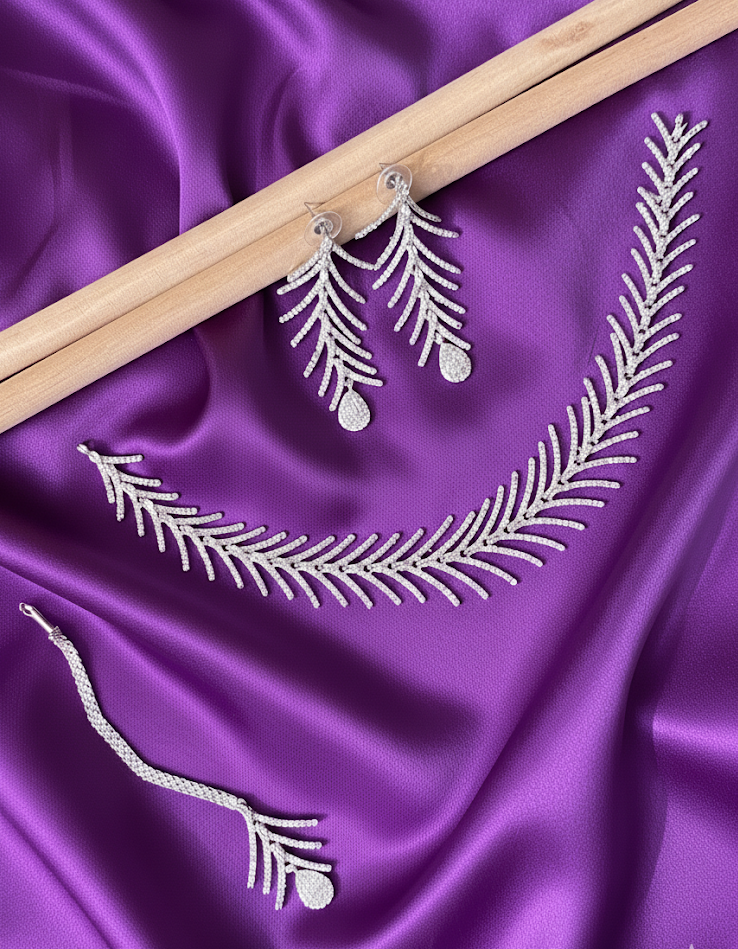 Makeda Diamond Necklace Set