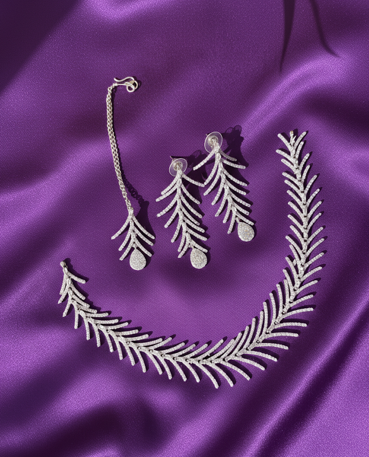 Makeda Diamond Necklace Set