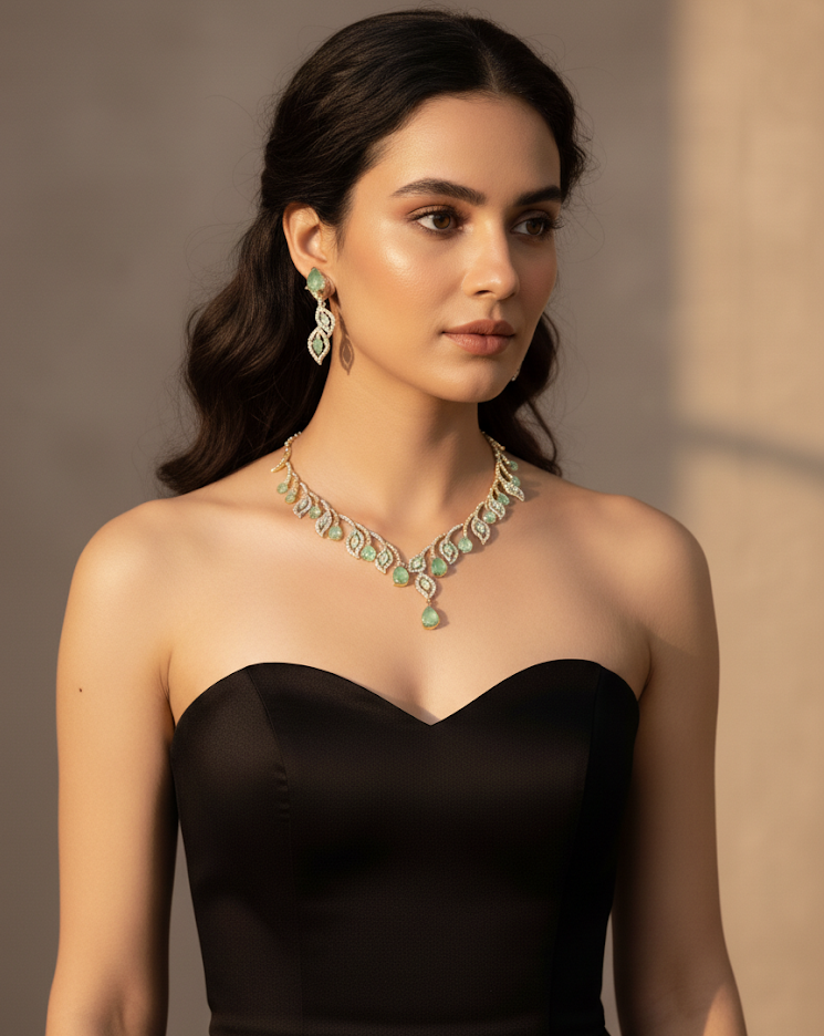 Matilda Diamond Necklace Set