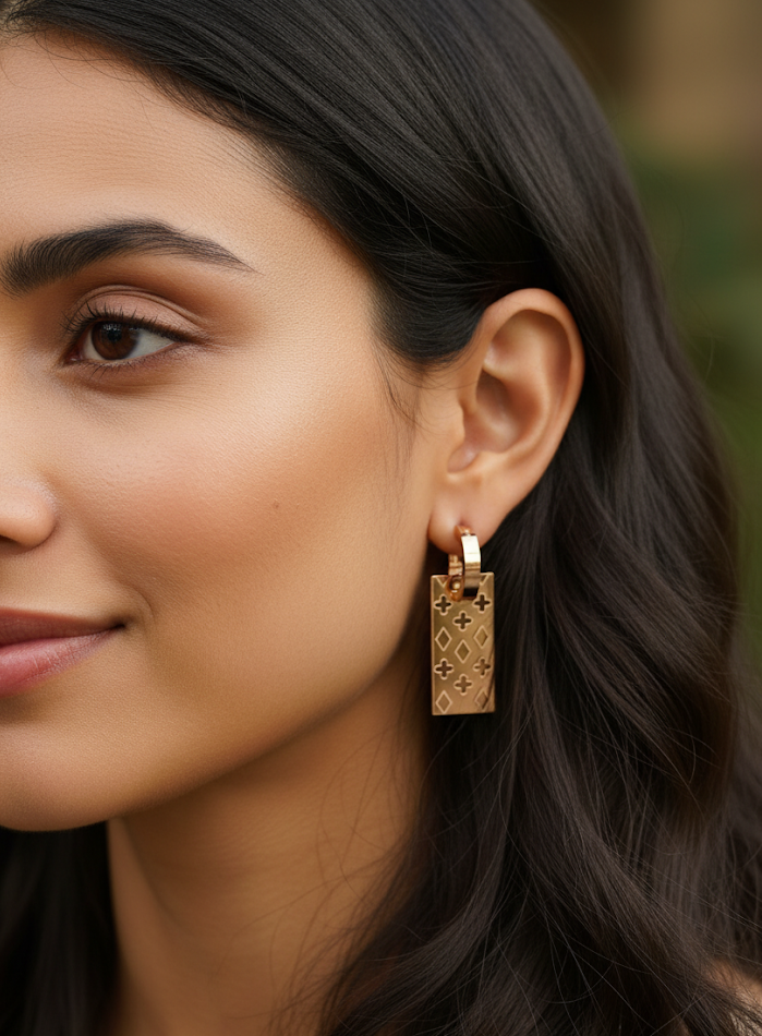 Oblong Drop Earrings