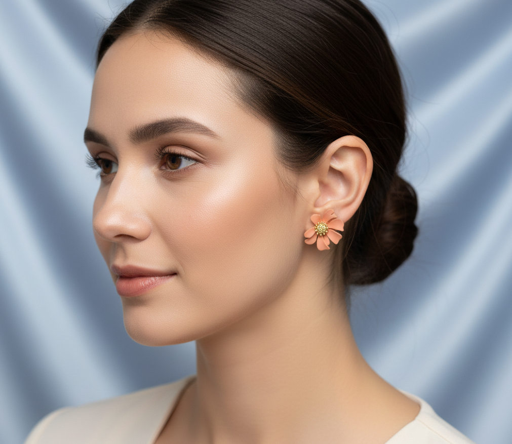 Peachy Stud Earrings