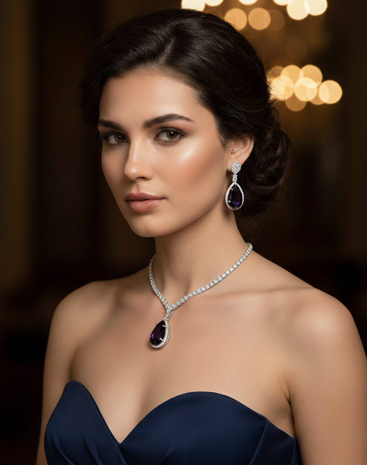 Daina Diamond Necklace Set