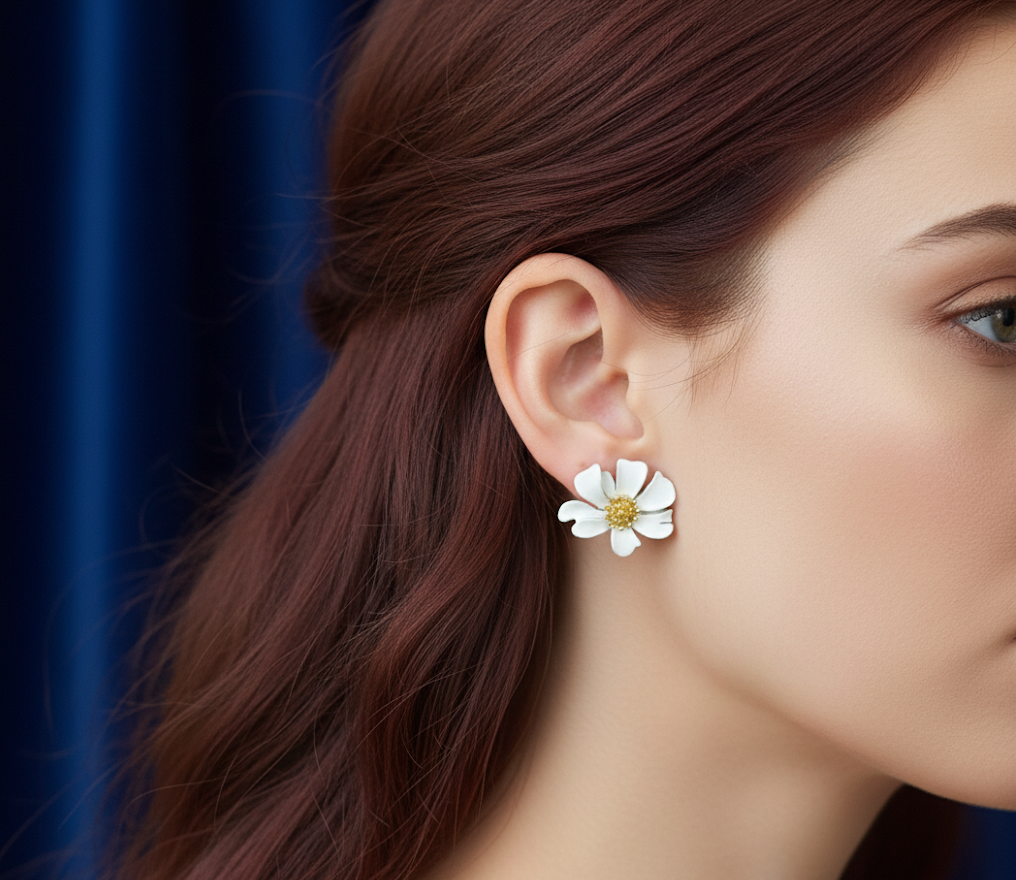 Snowbloom Stud Earrings