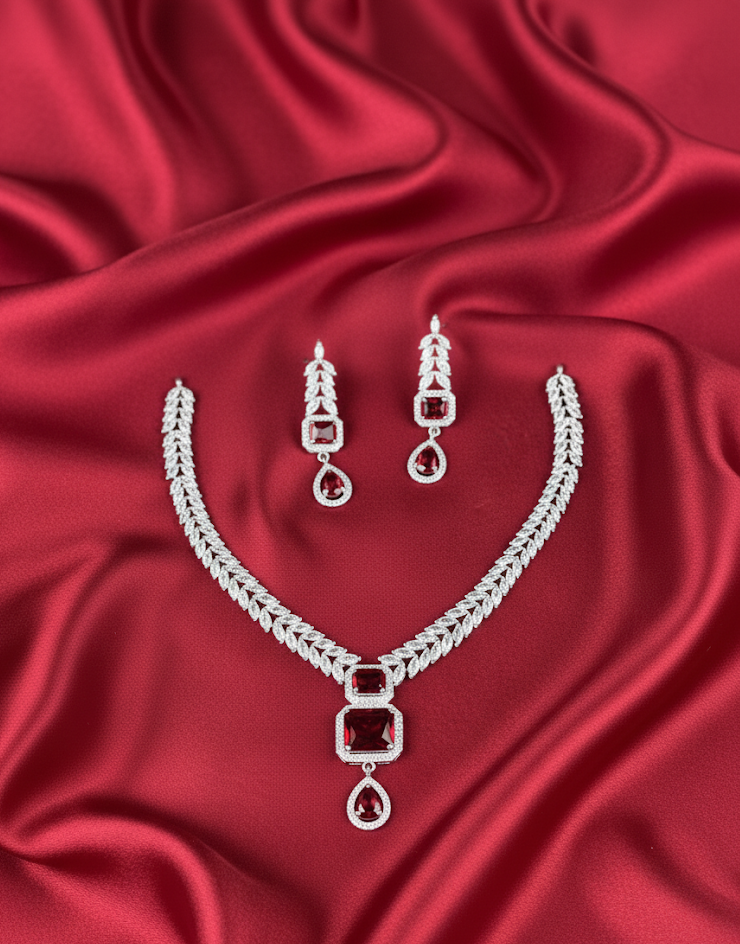 Starfire Diamond Necklace Set