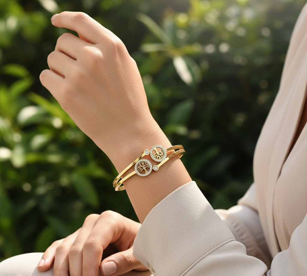 The Eternal Tree of Life Wrist Cuff