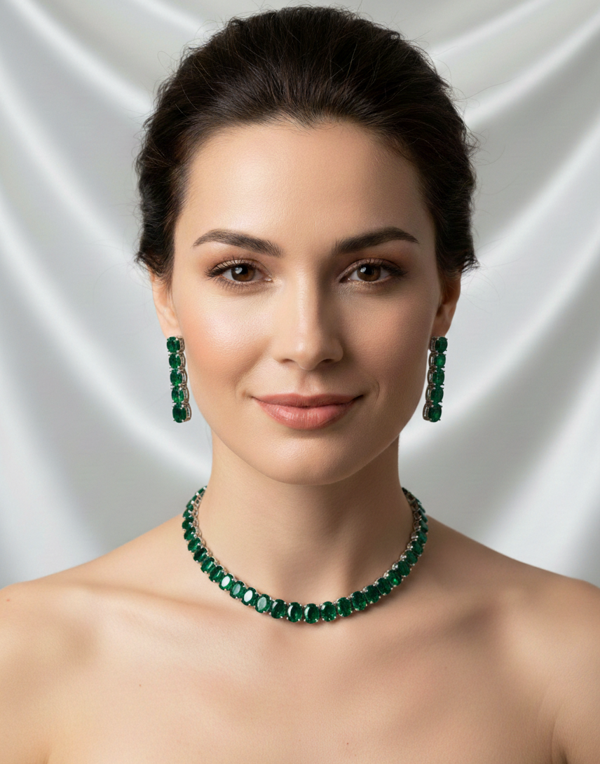 Zenobia Diamond Necklace Set