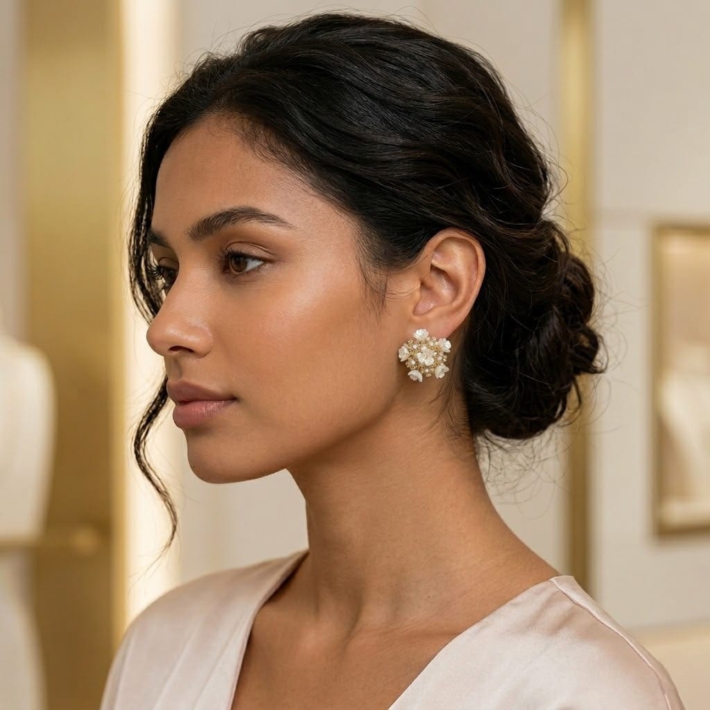 Vintage-Inspired Cluster Stud Earrings