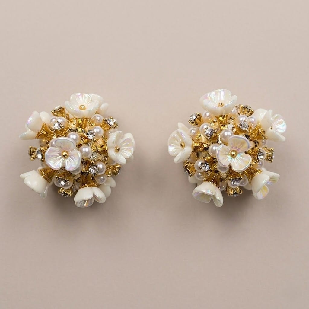 Vintage-Inspired Cluster Stud Earrings