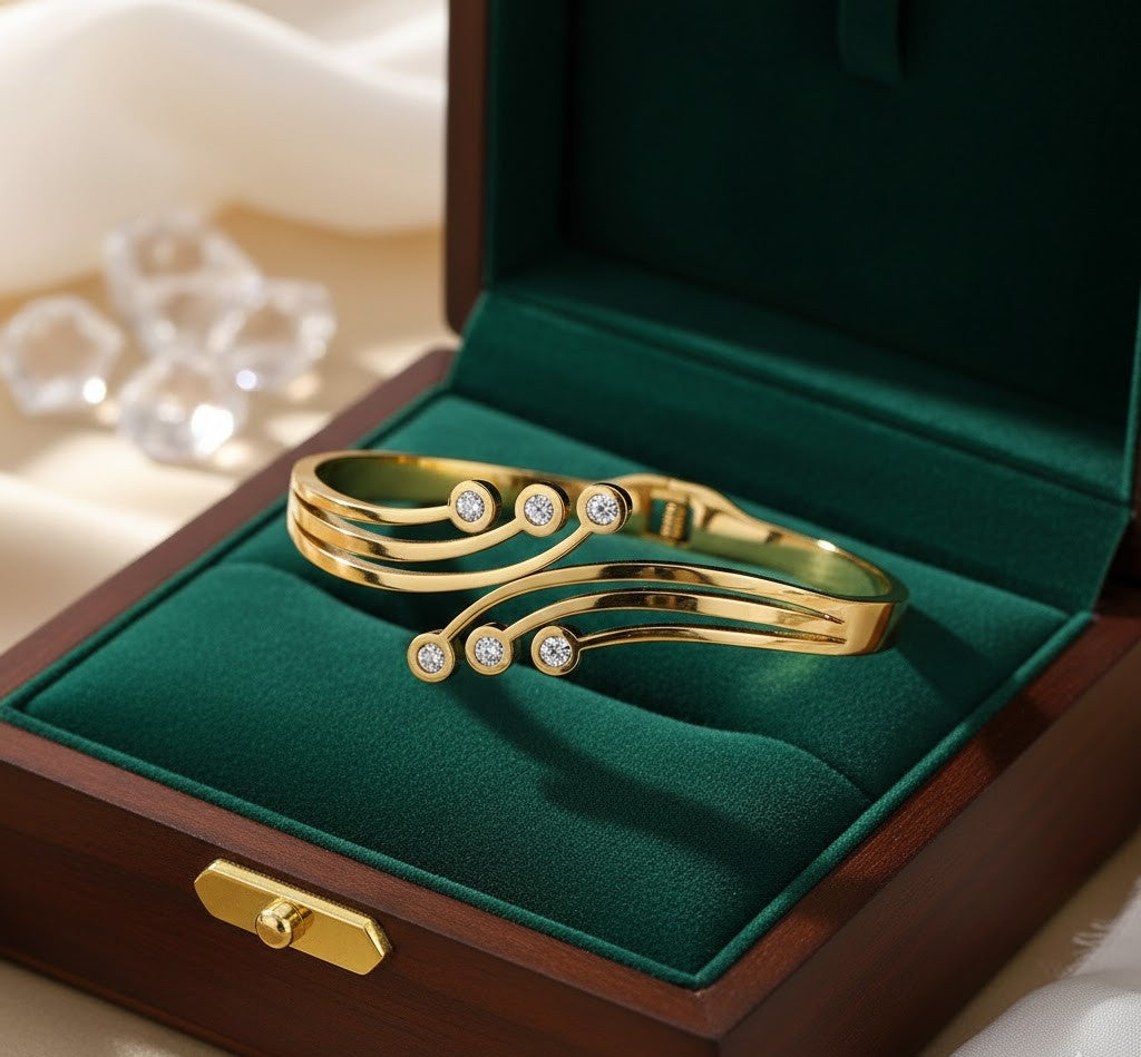 Celestial Wave Cuff Bracelet